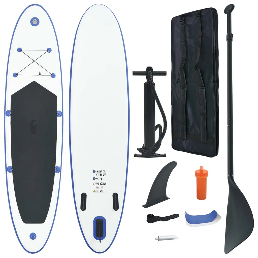 Set Blue and White Board Paddle ametoys Surfboard Inflatable
