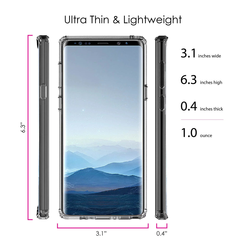 & Faith, Bumper, 9 for Screen Tempered Glass Shockproof TPU Clear & Leaves Galaxy - Cross Note Protector Love DistinctInk Back, Samsung Hope Case - Hybrid Acrylic -