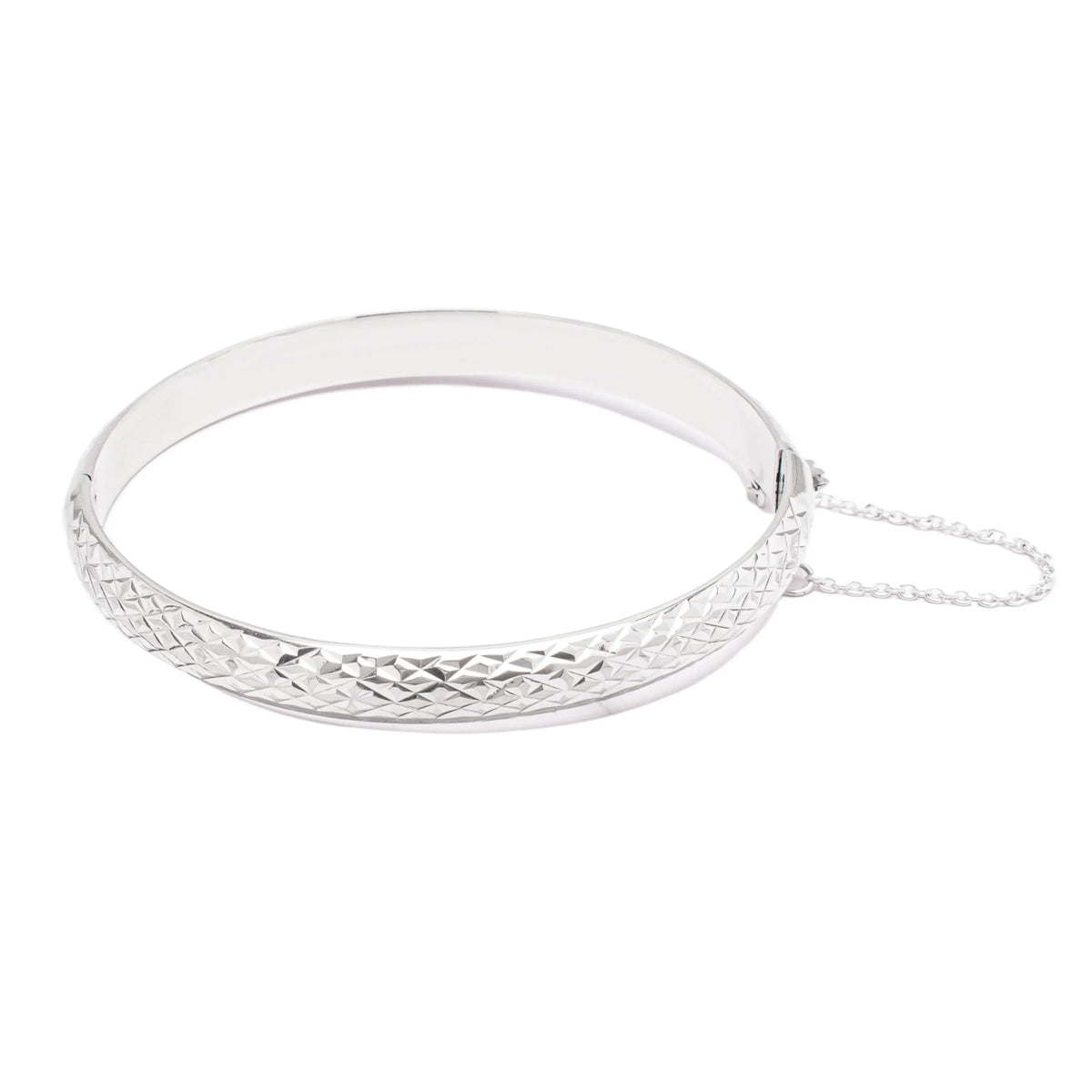 Silver Bracelet Giavonna Bangle Crystal-Cut Dolce Sterling