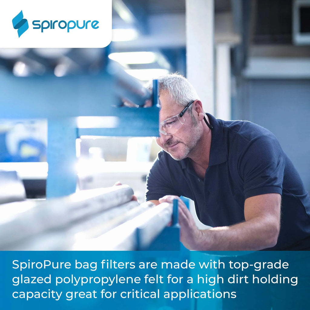 155388-03 (20”) Felt Liquid Polypropylene Micron Bag (Case SpiroPure SP-BP-420-10 Filter 40) 10 BP-420-10 #4 Glazed of