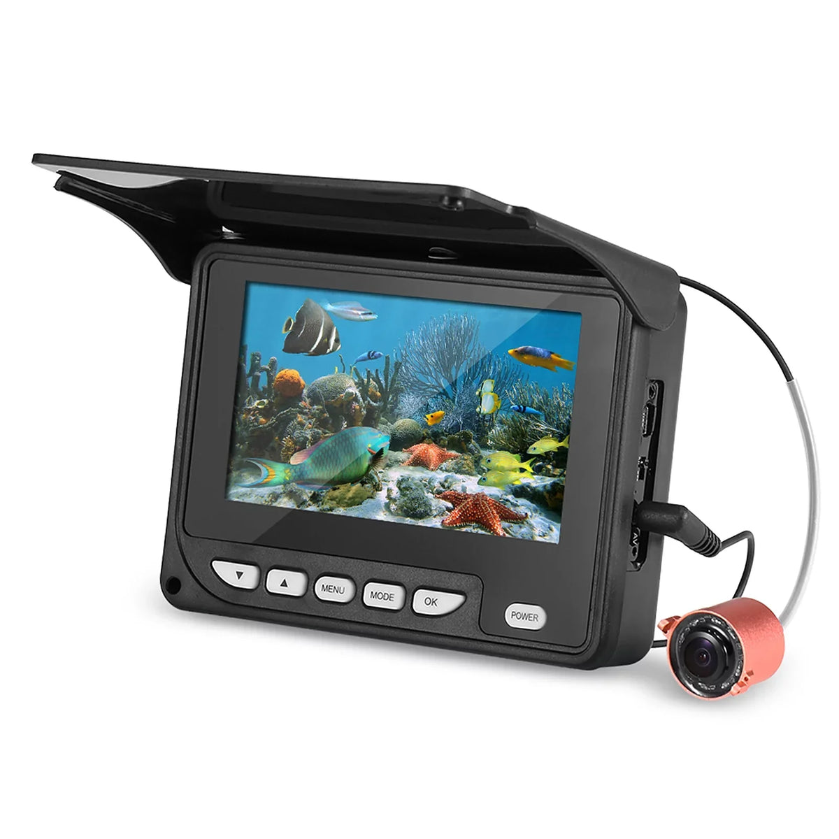 Vision Underwater with Finder Bag Cable Ice Night Fishing Fishing 20M Walmeck Inch Boat Carry 4.3 Camera Camera Fish Waterproof Portable