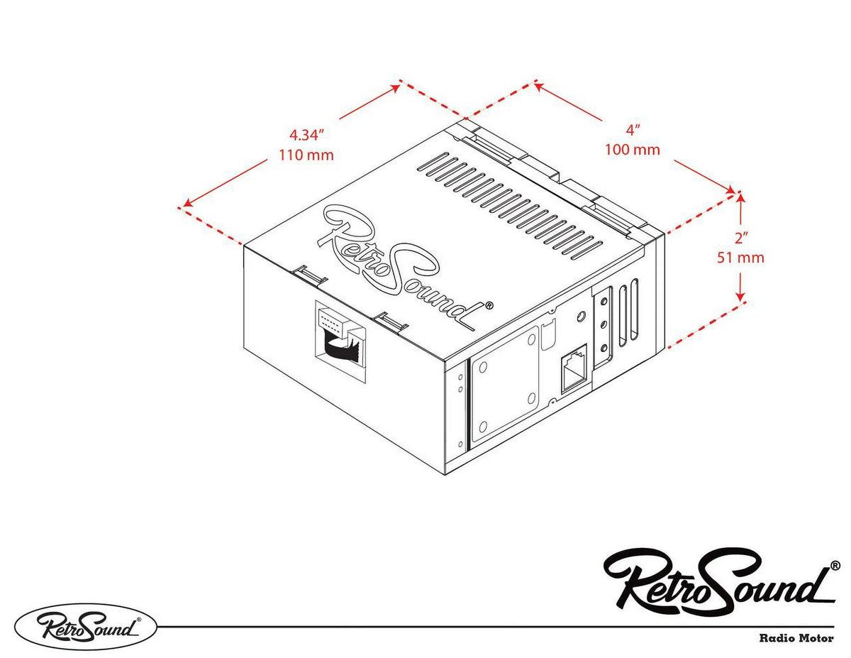 Porsche Bluetooth, Chrome AM/FM Bezel HCB-M2-127-36-76P RetroRadio 1950-65 with with Features Compatible Include 356 USB,