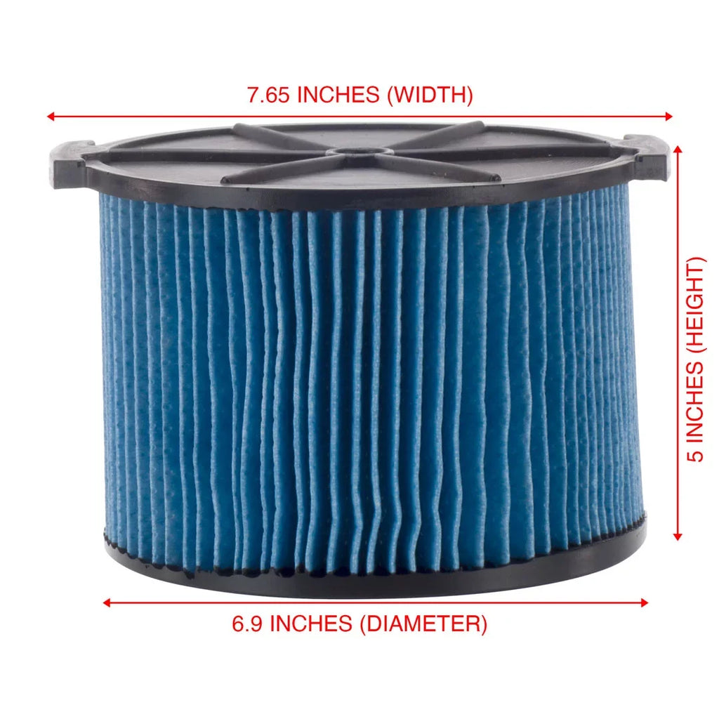 Dry Replacement & 3-4.5 RIDGID 3 Portable Vacuums Filter 26643 Gallon VF3500 Part Fine Wet with 3-Layer Dust Cartridge Pack Compatible