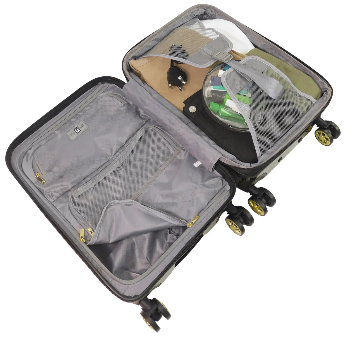 On Hardshell Grove Luggage, Rolling Spinner with Suitcase Inch Black Carry Wheels, 22