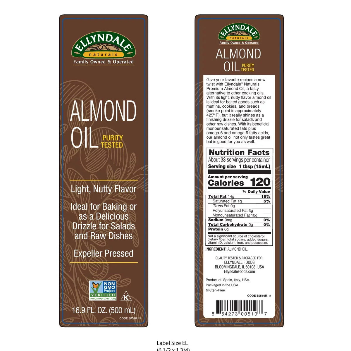 16.9 NOW fl Almond - Oil Foods Ellyndale oz Naturals