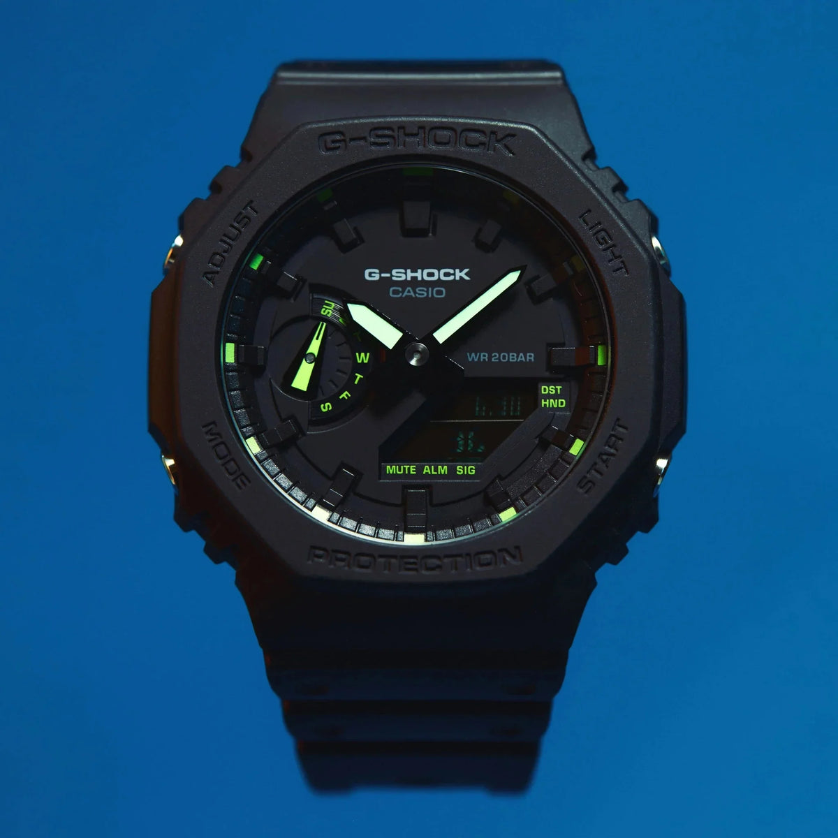 G-Shock Neon Limited GA2100 Green Edition Black
