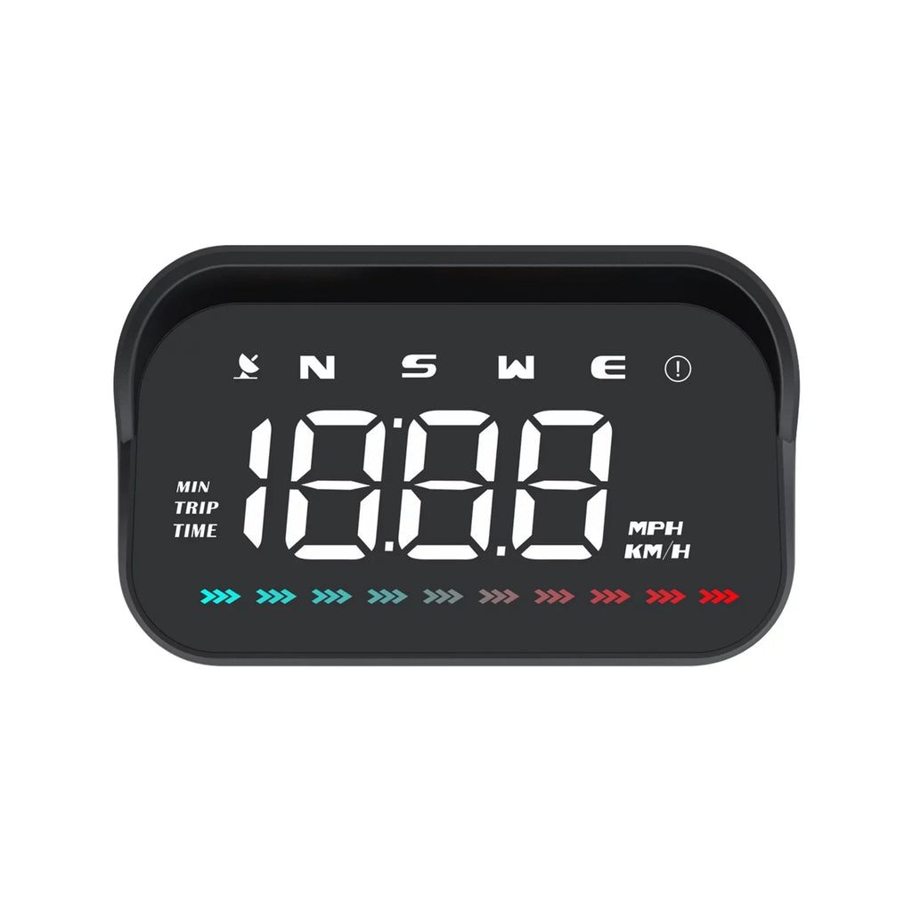 Travel GPS Direction, Car Speed Alarm Ambient Distance, Time, Heads-Up Overspeed Display Speedometer, Digital & Light, Nebublu