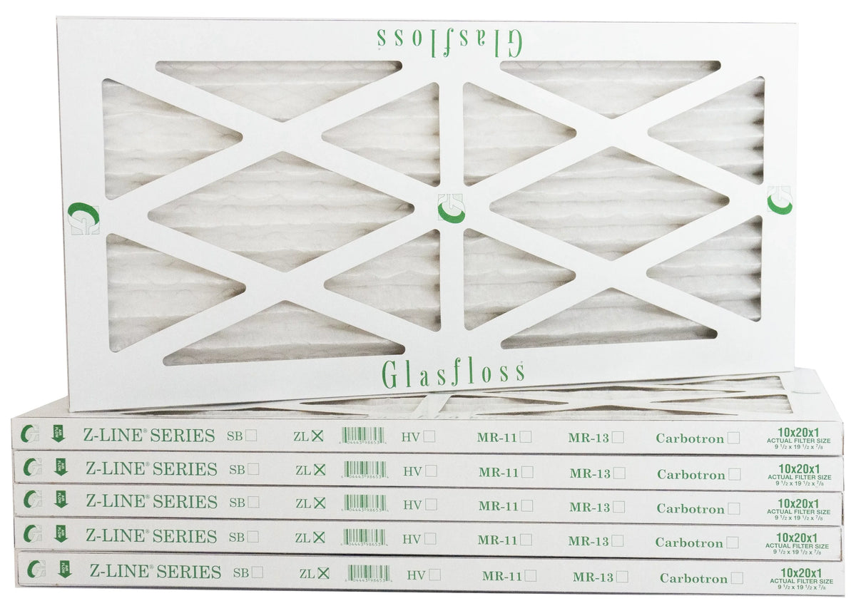 10 -Qty:6 MERV (Actual - USA Air 10x20x1 9.5 - Size: Glasfloss inch) Filter - Furnace in x 19.5x7/8 Made