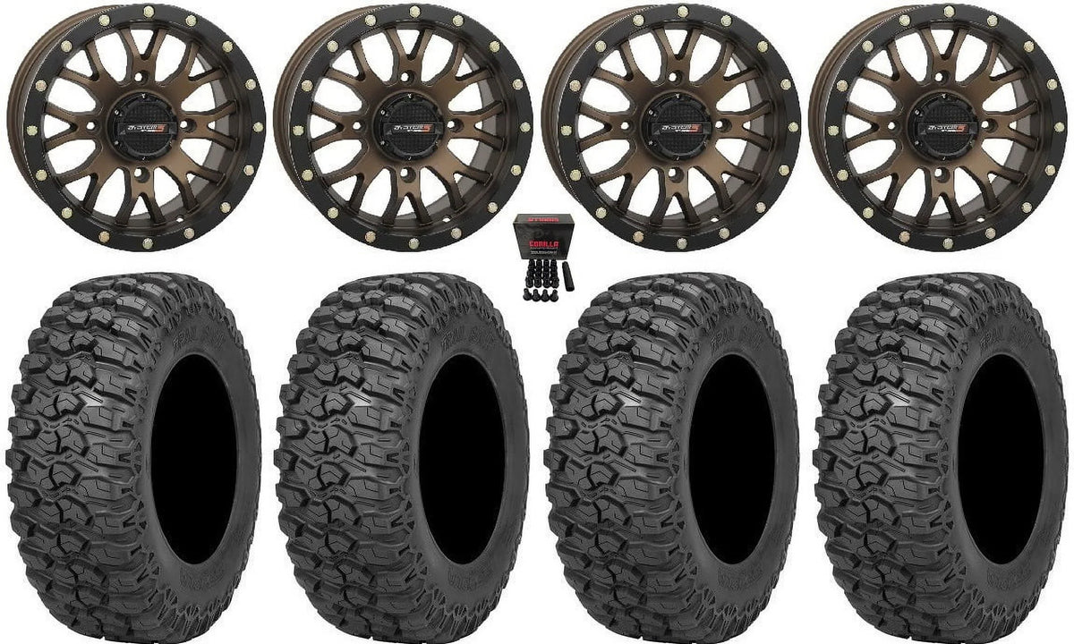 Trail System Renegade Commander 30" Wheels 14" 3 Can-Am Saw 2.0 ST-3 Maverick Bronze Outlander Tires Defender