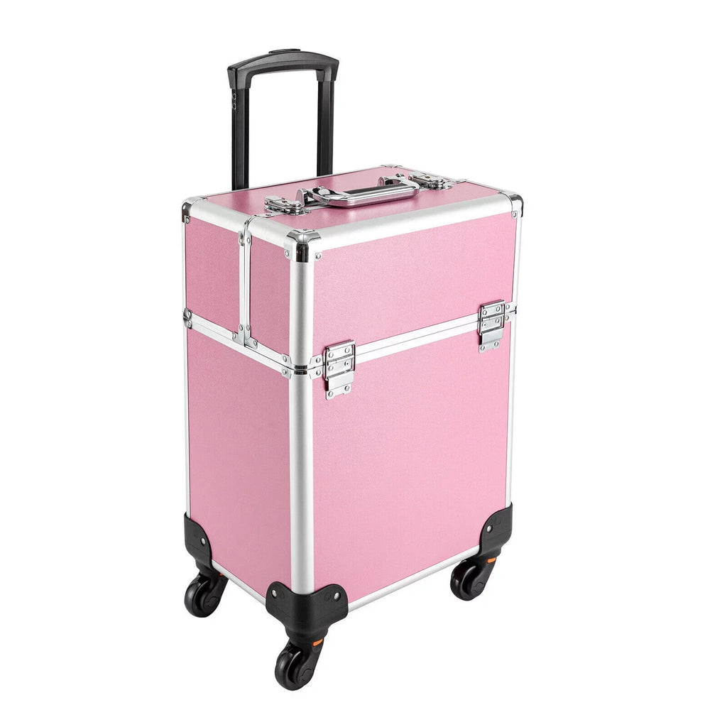 Cosmetic Makeup Case Barber Personal Miumaeov Organizer Dividers Beauty Care for Storage Professional Adjustable Rolling Trolley Case Large Case Train Travel Cosmetic Salon