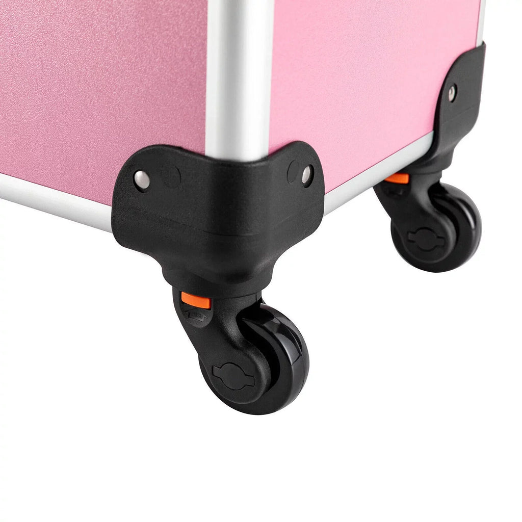 Cosmetic Makeup Case Barber Personal Miumaeov Organizer Dividers Beauty Care for Storage Professional Adjustable Rolling Trolley Case Large Case Train Travel Cosmetic Salon