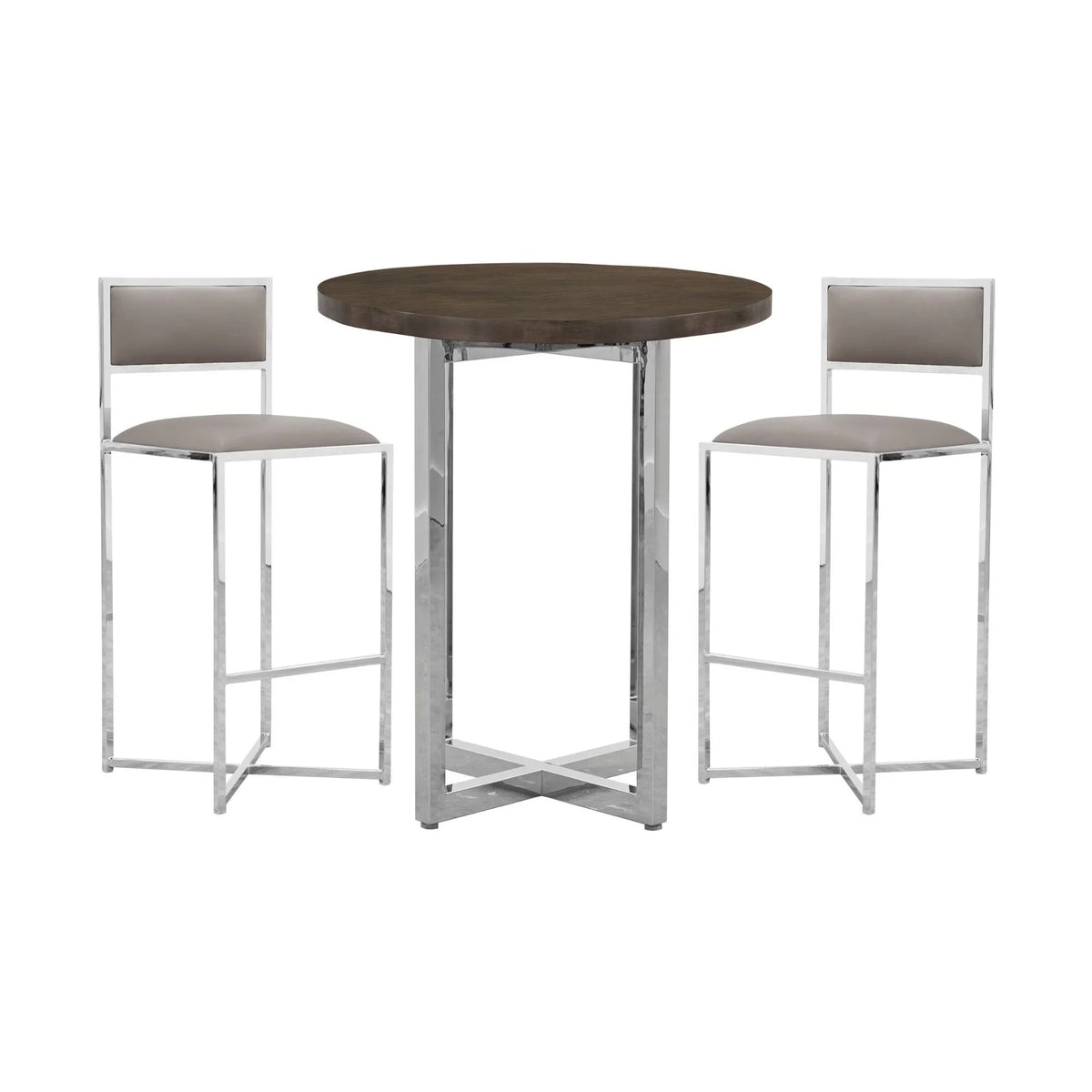 Bar Modus in w Wood Taupe Round Amalfi Table 32" Top