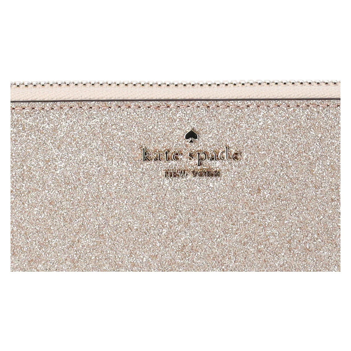 Glimmer Holiday Kate + Wallet Bag Shoulder Zip Large Spade Top Tote Gold Glitter