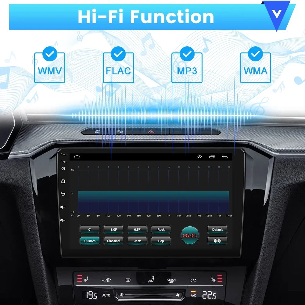 Radio FM Toyota Stereo 2007-2012 Android 12 RAV4 9'' Wireless Auto AHD Hifi Touchscreen 1080P Camera WIFI Car USB GPS for HD 2+32G Android Cable, Podofo Mirror Backup Bluetooth Carplay Link