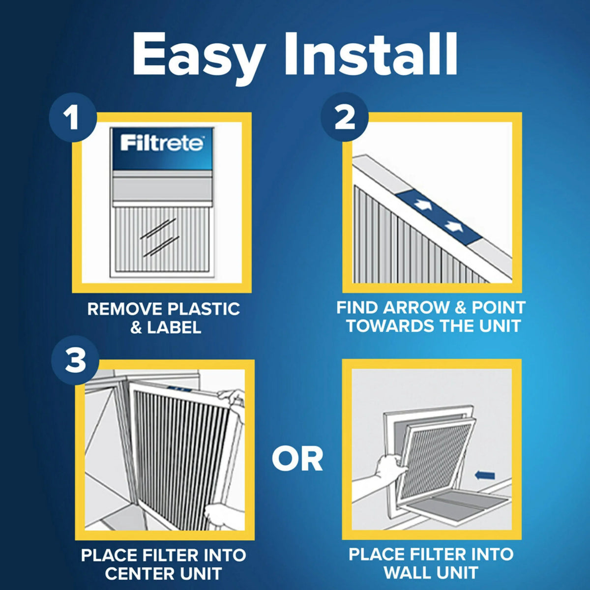 Advanced Air Filter, Filters Reduction, 14x14x1 Allergen 1500 MERV 12, Filtrete MPR 4
