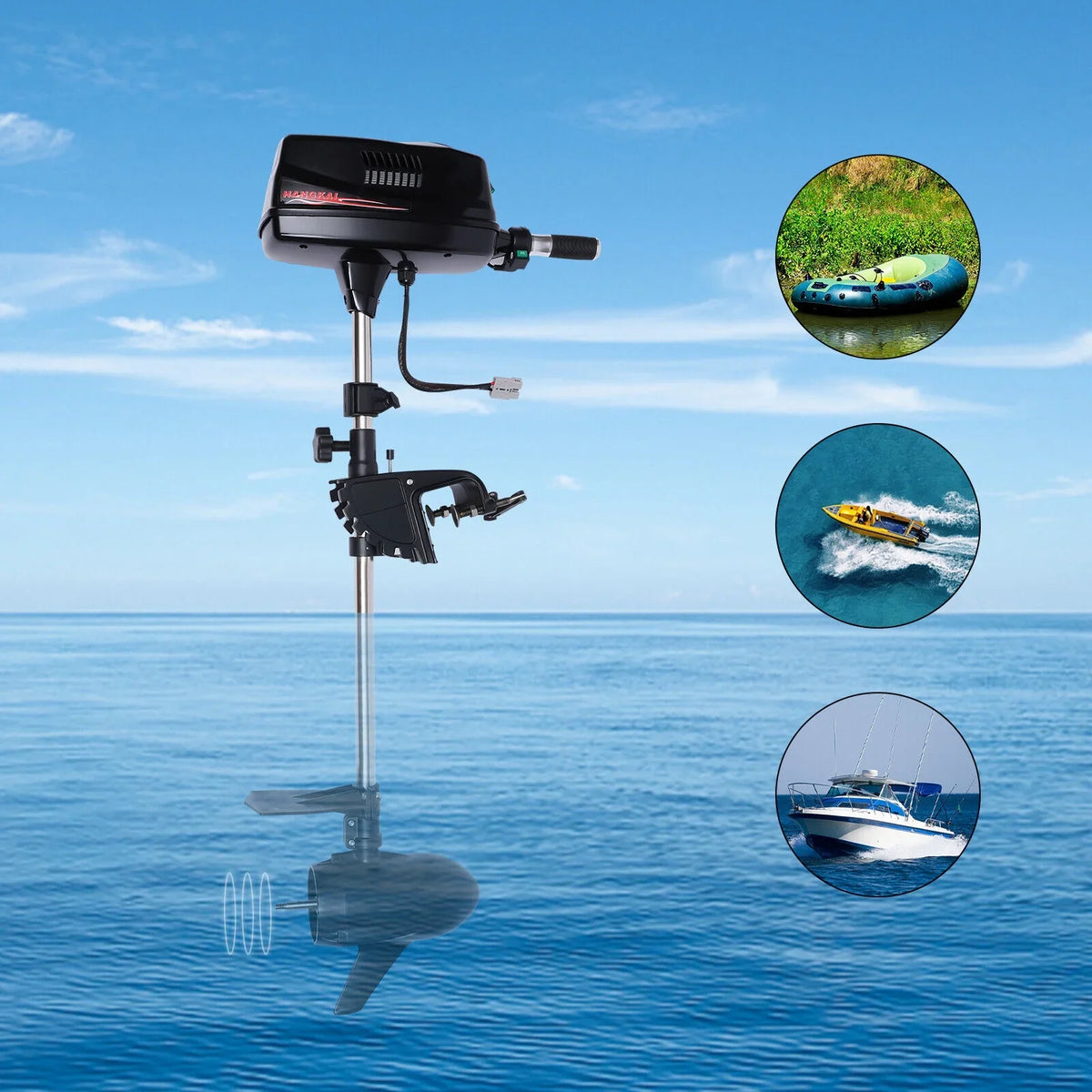 Electric Outboard Tiller Control Fishing Trolling 2.2KW 60V 10HP Engine Brushless Motor Heavy 3000 Boat Motor Duty R/Min ZhdnBhnos