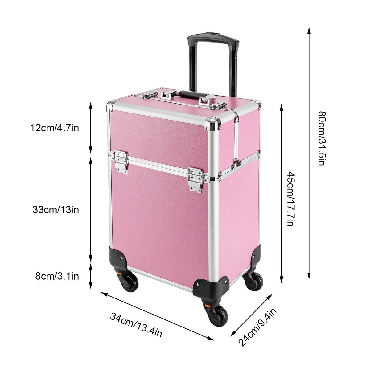 Cosmetic Makeup Case Barber Personal Miumaeov Organizer Dividers Beauty Care for Storage Professional Adjustable Rolling Trolley Case Large Case Train Travel Cosmetic Salon