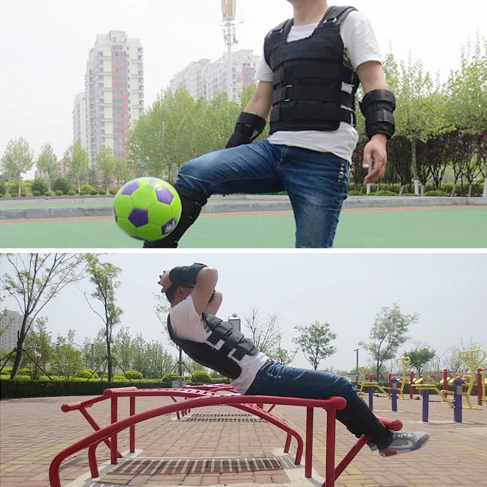 Training 50kg Weighted , Vest Capacity Strength for Max Load Walmeck Adjustable