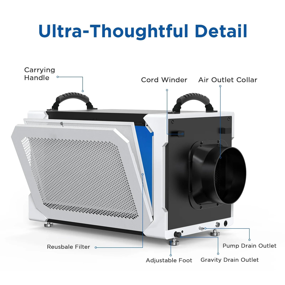 Pints Spaces, Moiswell for Commercial Pump Included and - Job Basements, Crawl Drain Warranty Industrial and Sites Hose, 5-Year - Efficient 235 Perfect Dehumidifier Areas,