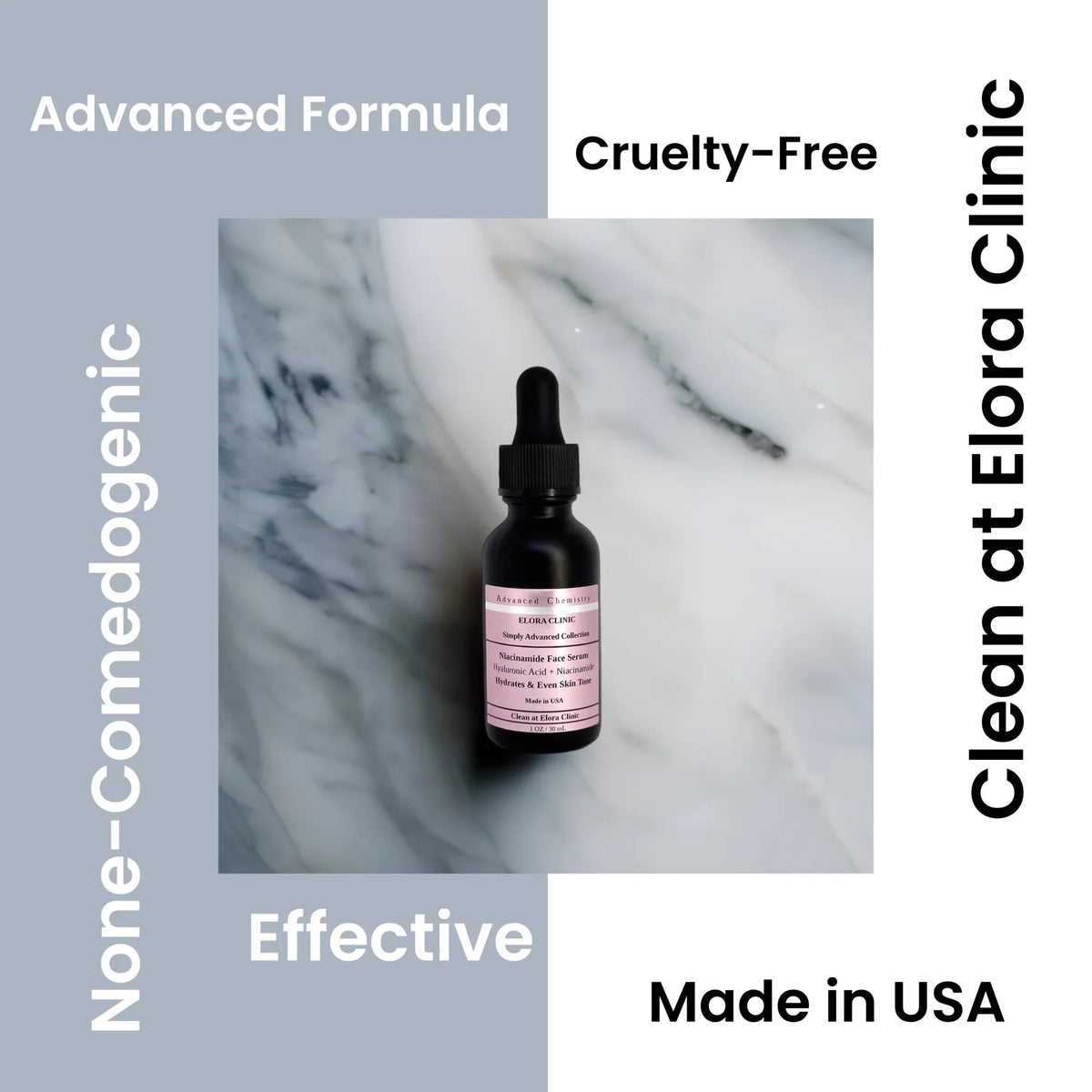 '- 20% Hyaluronic Oil Hyaluronic Clinic Hydrating 20 Serum Serum Elora - 20 Niacinamide Free - Niacinamide + acid Based Water Acid - Niacinamide +