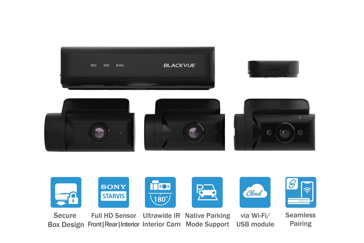 Inside BlackVue Cloud 64GB Parking Built-in Front WiFi Rear Mode | GPS | Dashcam 1080P Box DR770X