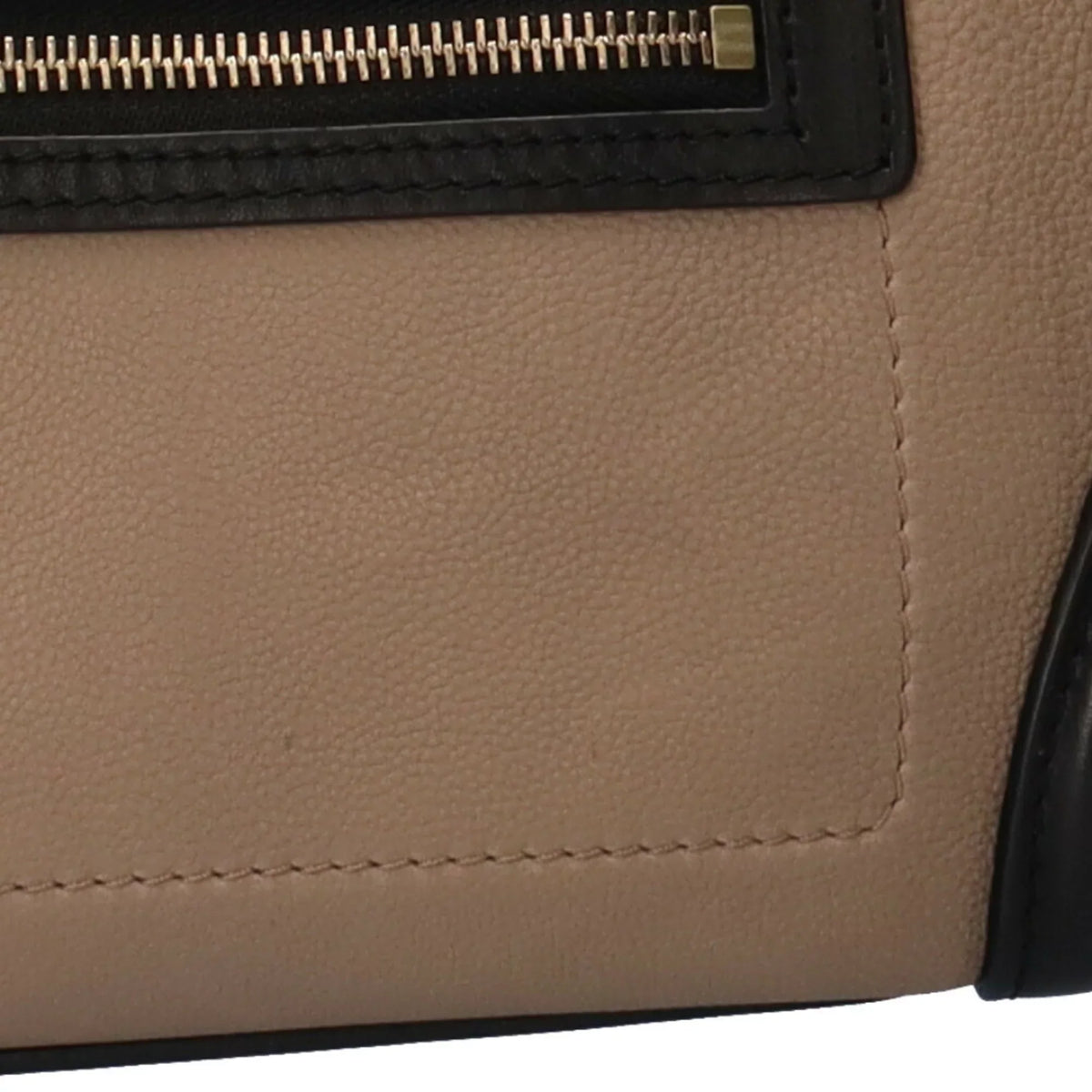 Micro Leather Luggage Beige Ladies Pre-Owned Shopper Handbag Celine (Good)