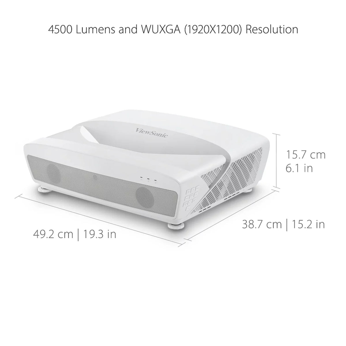 HV Corner Education 4 4500 ViewSonic for Settings with and Lumens LS831WU Business Ultra Keystoning, Throw Projector Short Adjustment and WUXGA