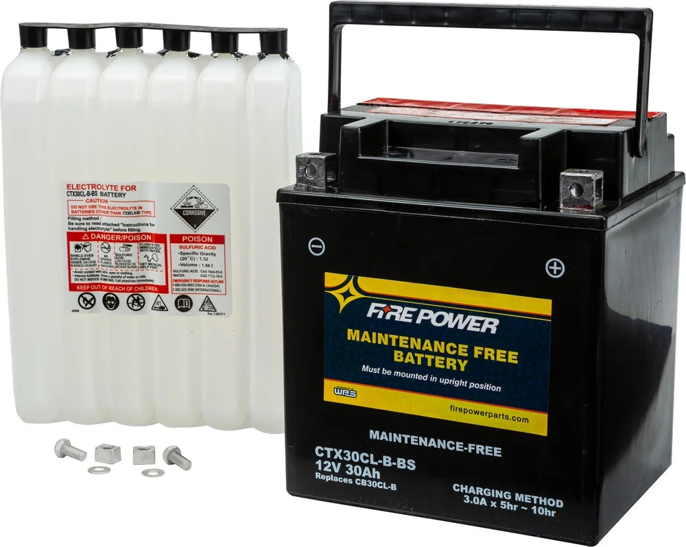 Free Fire Battery GTX Maintenance Sea-Doo Power CTX30CL-B-BS LTD 2005-2015 With Compatible 215