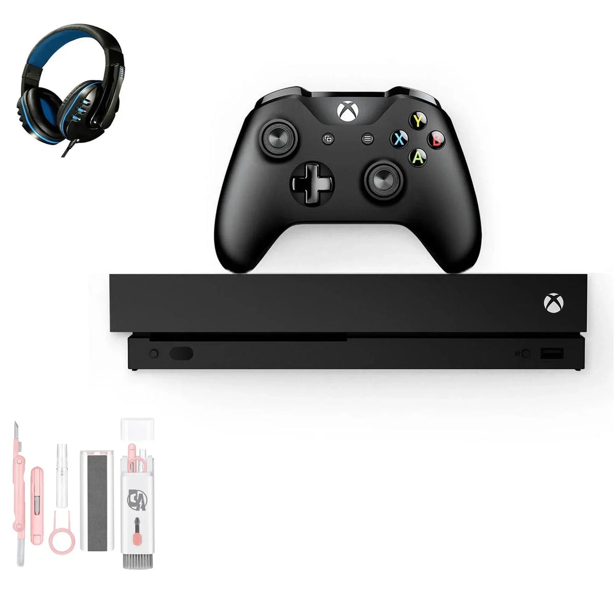 One Pre-Owned Like Cleaning 1TB, Xbox AXTION Black New) Bundle Kit Headset 4K with Microsoft X Ultra (Refurbished: BOLT HD