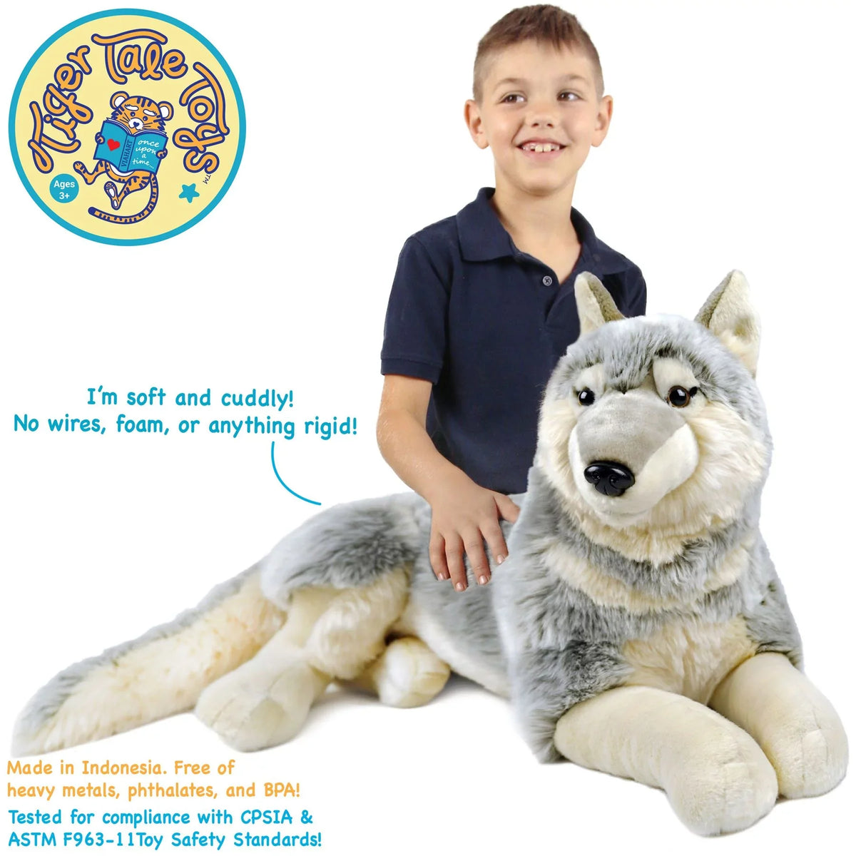 '- - by Stuffed Plush Inch The Including Tiger Winry Wolf Dog Measurement) Tail 27 Tale Toys Animal (Not