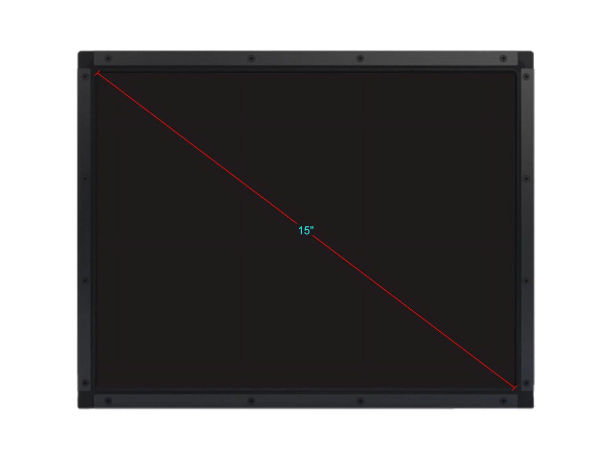 Frame (Rev 1590L AccuTouch Elo Touchscreen Open E326154 15" B) with LCD
