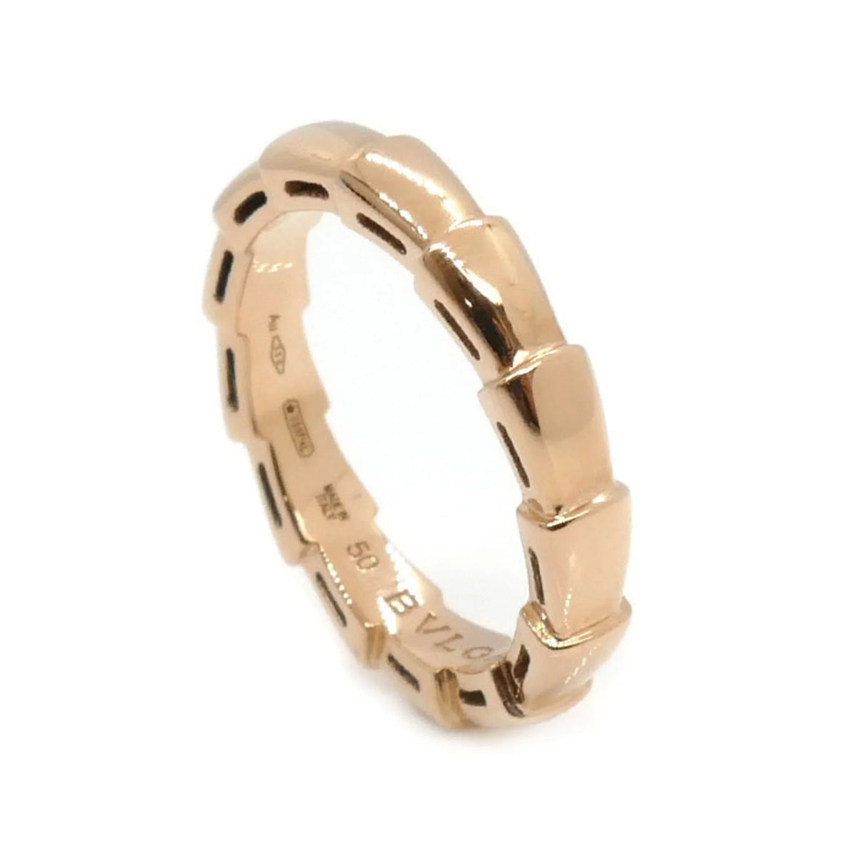 50 349649 Viper Gold K18PG Women's Pink 4.3g (Good) BVLGARI Pre-Owned Serpenti Ring Bvlgari