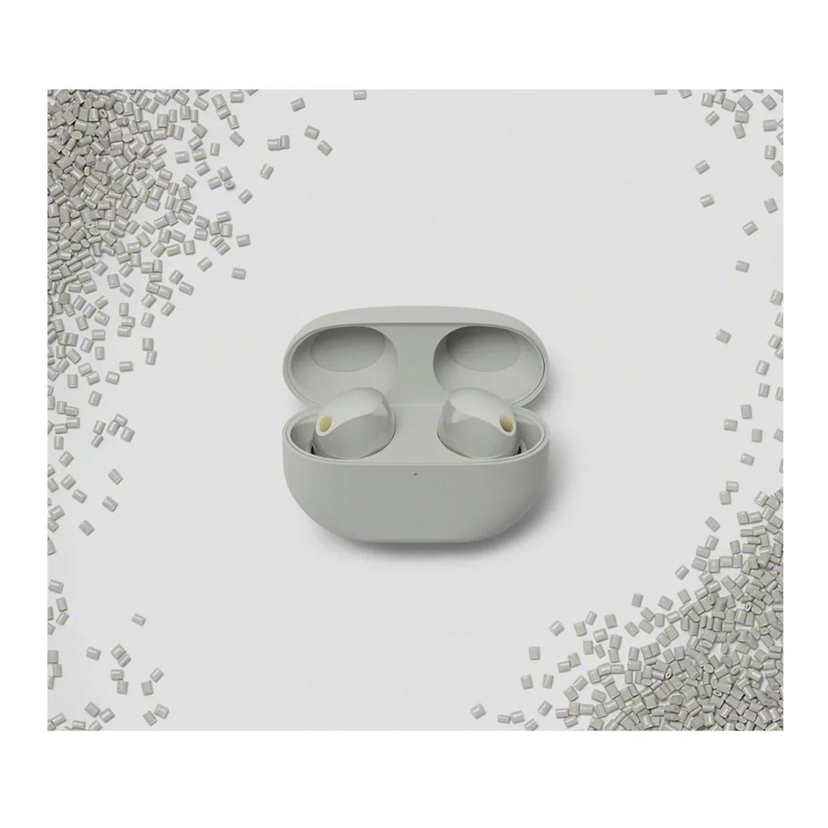 Sony Bundle Wireless Canceling Truly (Silver) Noise Earbuds WF-1000XM5