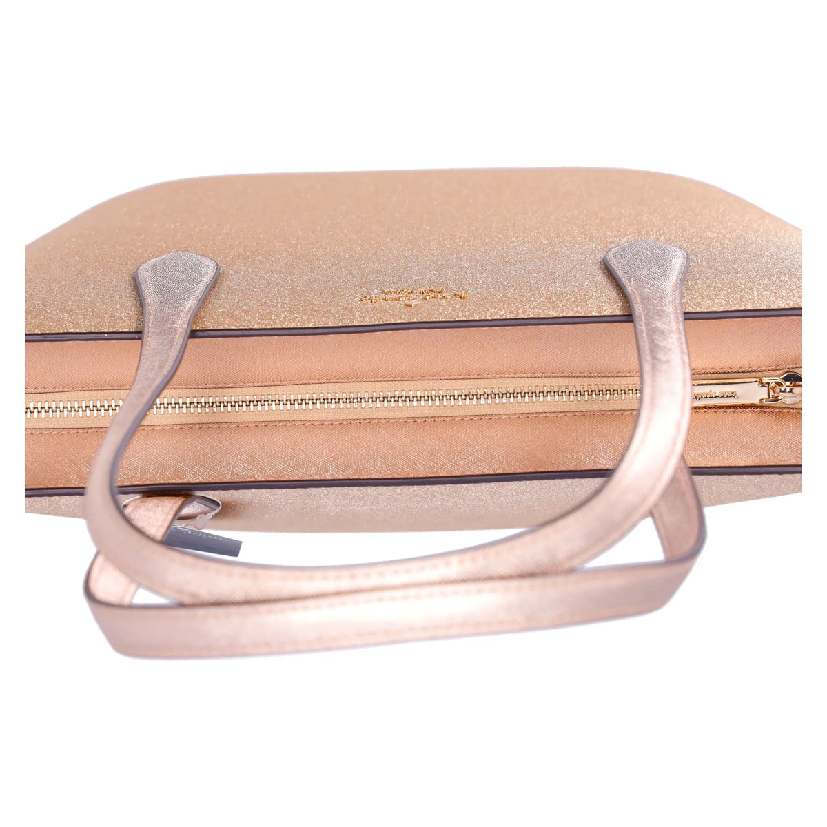 Glimmer Holiday Kate + Wallet Bag Shoulder Zip Large Spade Top Tote Gold Glitter