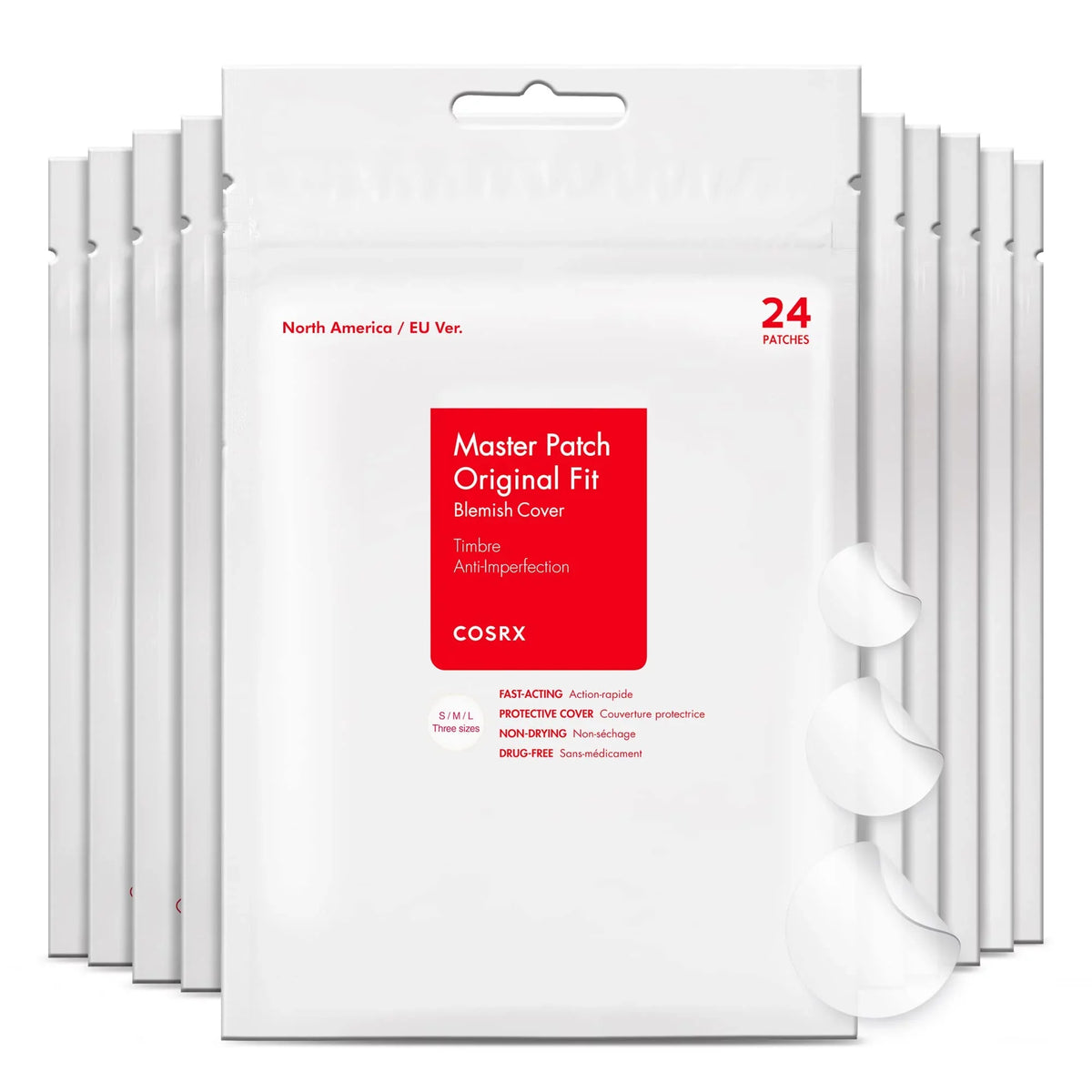 Ingredients Animals, For Absorbing Tested Face Acne (Pack. On Toxic Original Not Cosrx No 3 Stickers And For Zits Body, Pimple And Count Spot Hydrocolloid (240 Size Patches Blemishes Patch Cover,