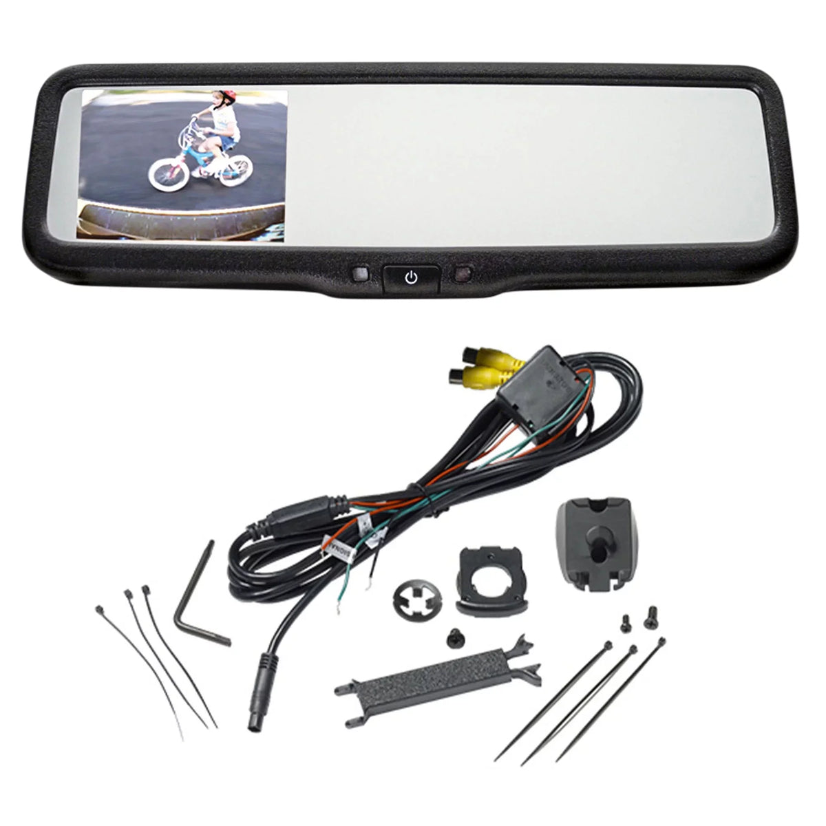 camera Rearview Mirror Replacement Universal and 3.5-inch Monitor w/ back screen up OEM-Style