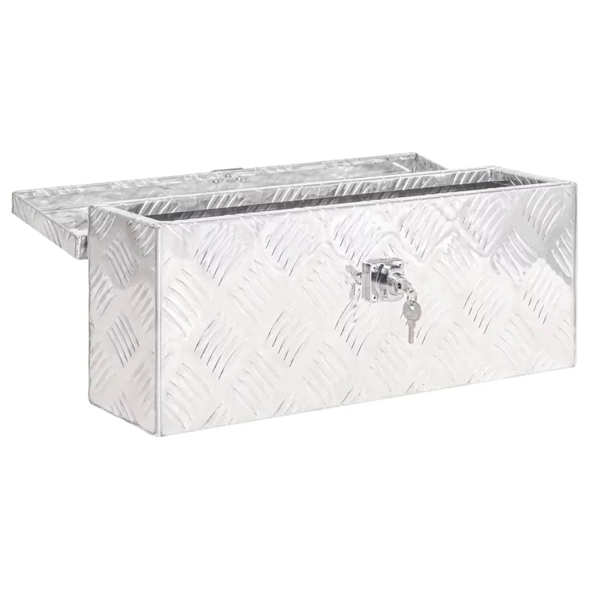 Aluminum Case 5.9 for x Truck Trip Lockable Anself Camping x Storage W Silver x Organizer H) Inches 19.7 Garage, Trailer 8.1 Vehicle, Tool Underbody Box x Toolbox Box (L