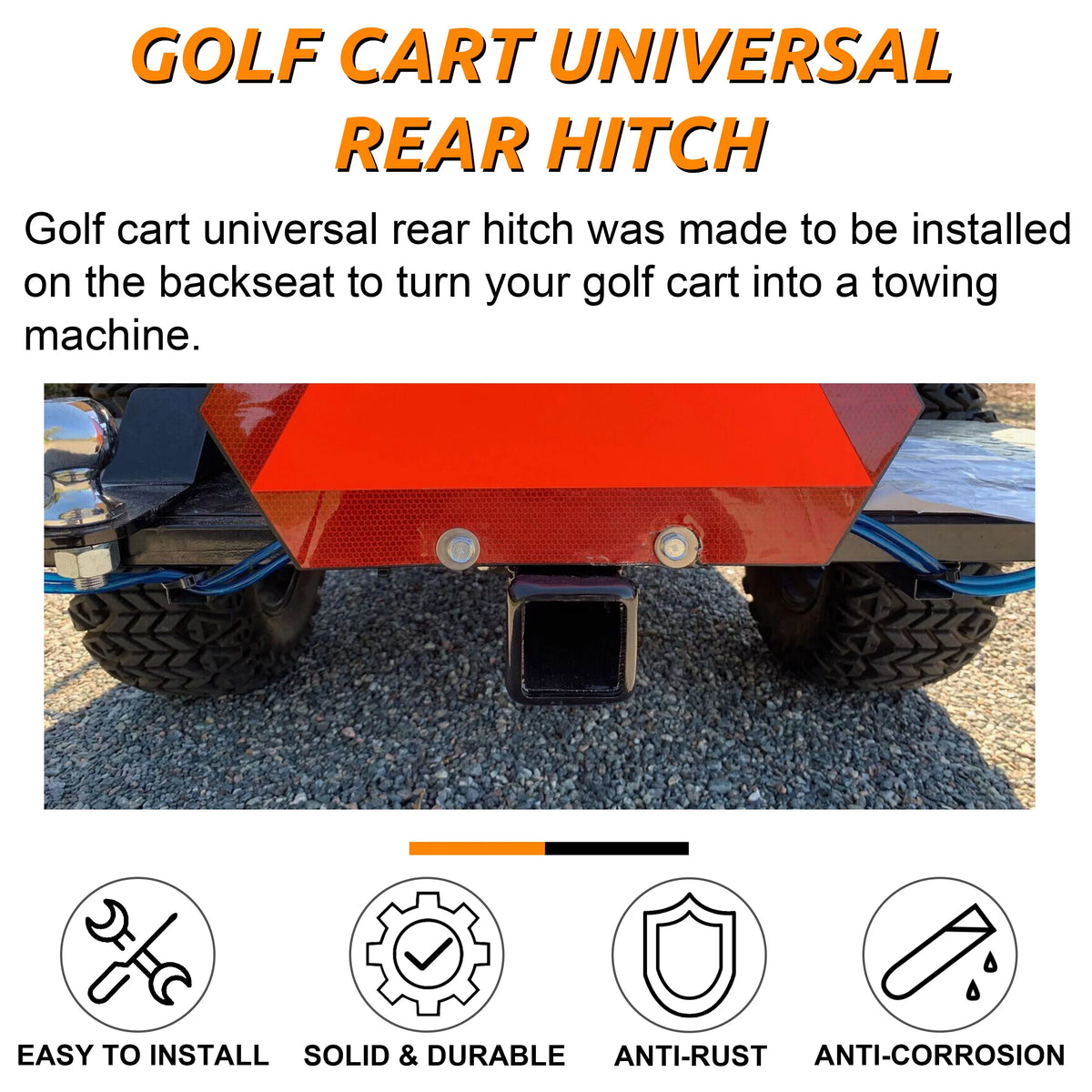 Rear 2" Hitch Hitch Rear EZGO Golf Club Universal Kit Trailer Hitch Receiver Receiver Car Yamaha Seat Trailer Receiver Cart