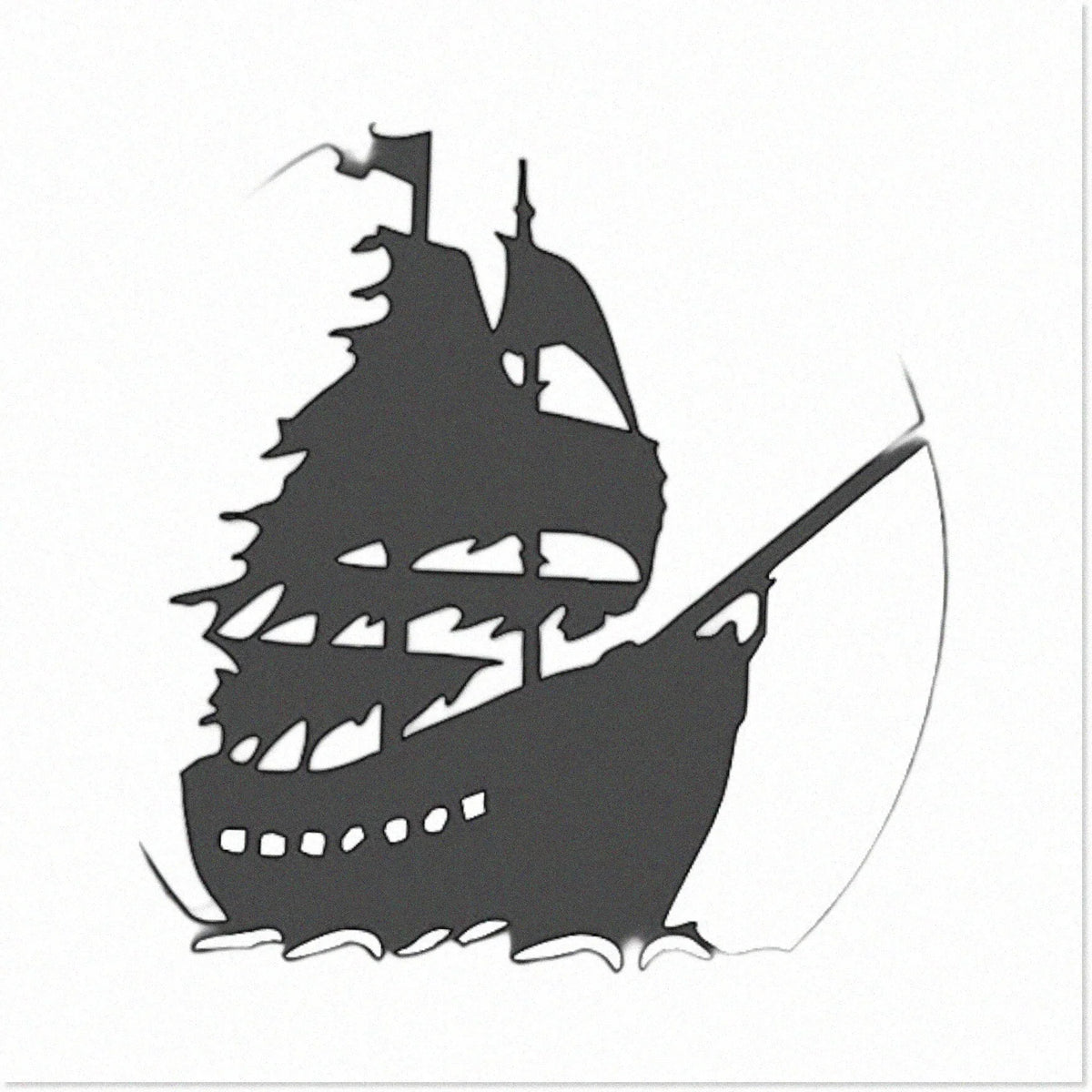 Pirate Ship for Flexible Reusable, Plastic for Clear Ideal Airbrush - Logo Sturdy, Arts Crafts Painting, and and Stencil Drawing - Scrapbooking,