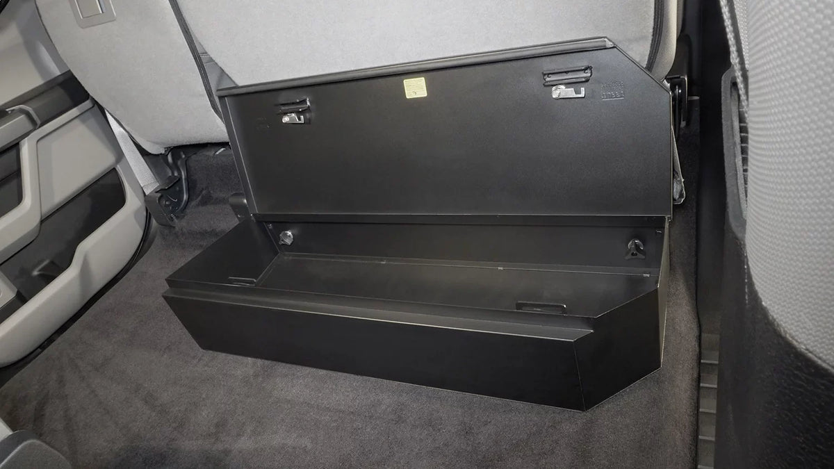 SuperCrew, 2/3 - 344-01 Tuffy Seat 2017-Current Products SuperDuty Ford Lockbox Ford Length; SuperCrew Under 2015-Current Security Black; F150