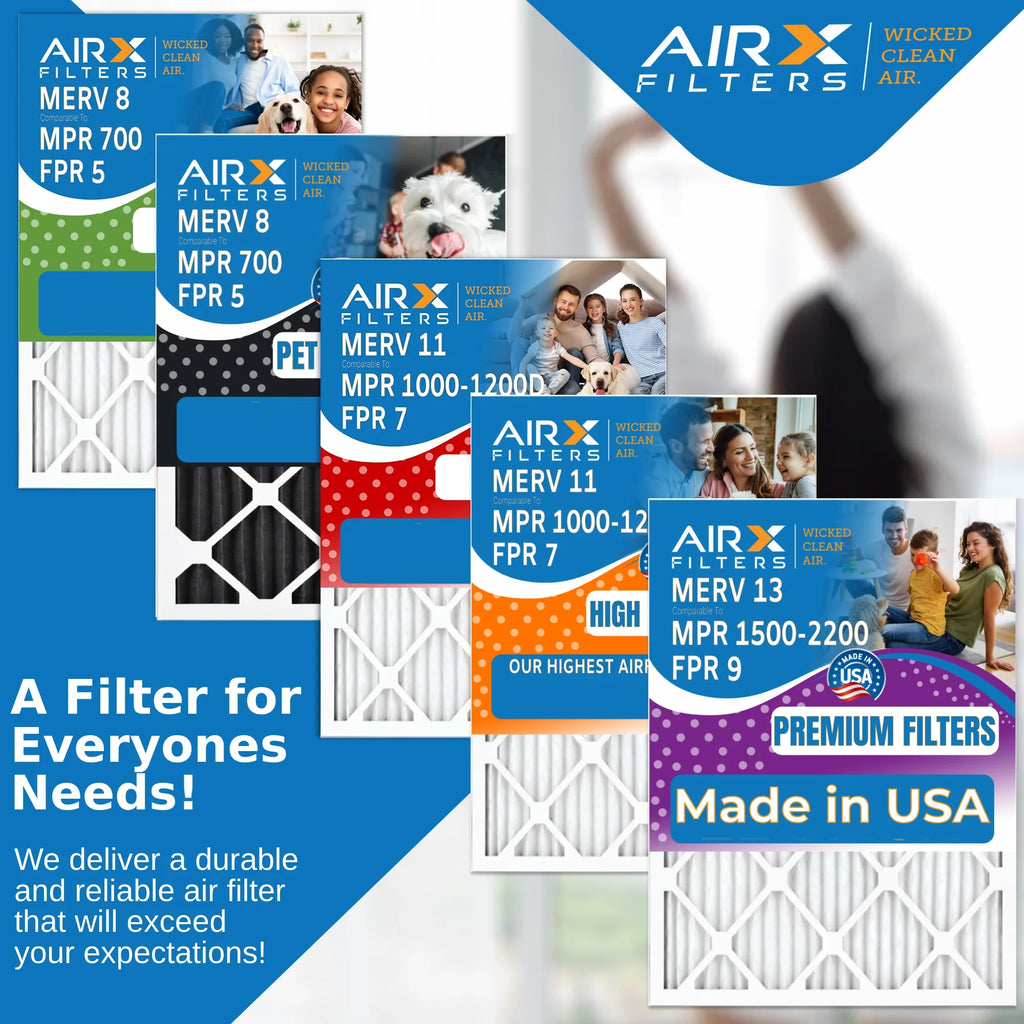 CLEAN 1000, Made Air 16x16x1 Filter & WICKED Comparable USA Electrostatic Pack MPR 6 MERV HVAC 7 AIRX 16x16x1 AIR. to MPR FILTERS Pleated Conditioner Air Filter by Filters Furnace 1200 11 FPR Premium