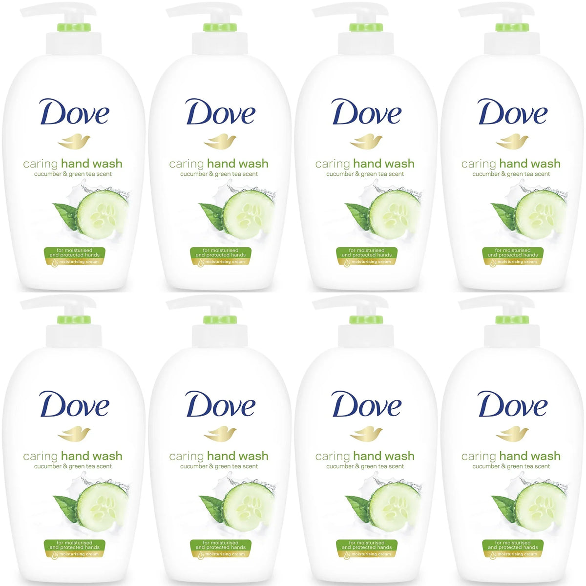8) 8.45 Tea Dove (Pack Cucumber 250 Scent, of Green Cream Beauty Go Ounce / Wash, Caring Fresh Hand Ml &