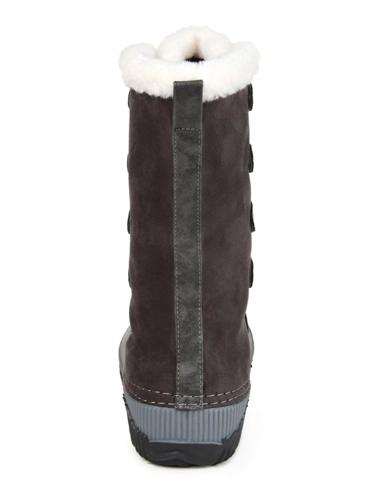 Round Insulated Blizzard COLLECTION Waterproof JOURNEE Boots Lined Snow Fleeced Gray Lace-Up 11 Toe Two-Toned Womens