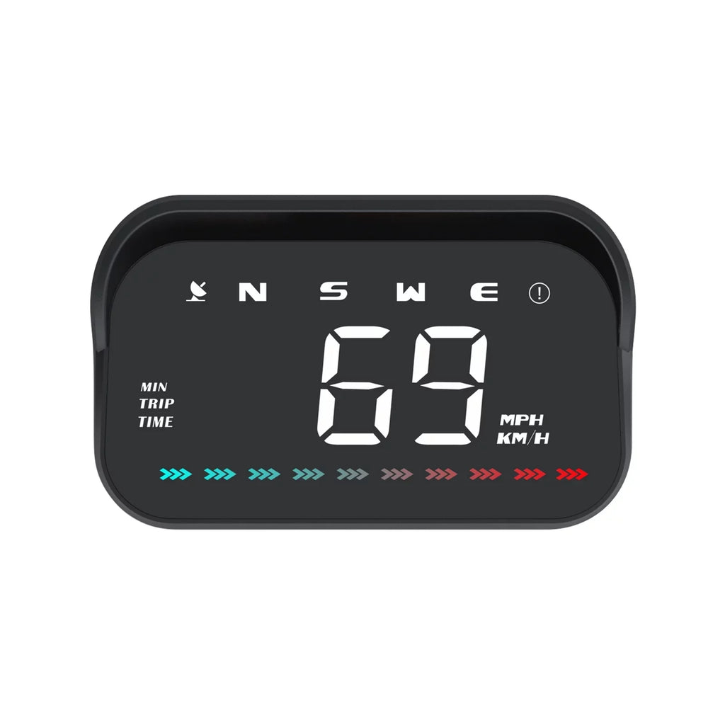 Travel GPS Direction, Car Speed Alarm Ambient Distance, Time, Heads-Up Overspeed Display Speedometer, Digital & Light, Nebublu