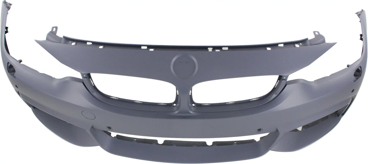 BMW Primed 4-SERIES HLW For M with Sport BUMPER Sensor COVER with Holes/Cam Front 2014-2018 Compatible Line Conv/Coupe/HB PDC
