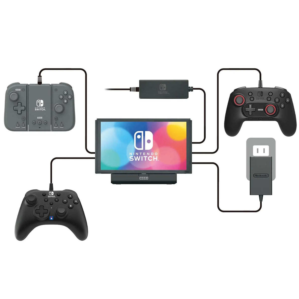 Stand Portable for Play Nintendo HORI Switch USB