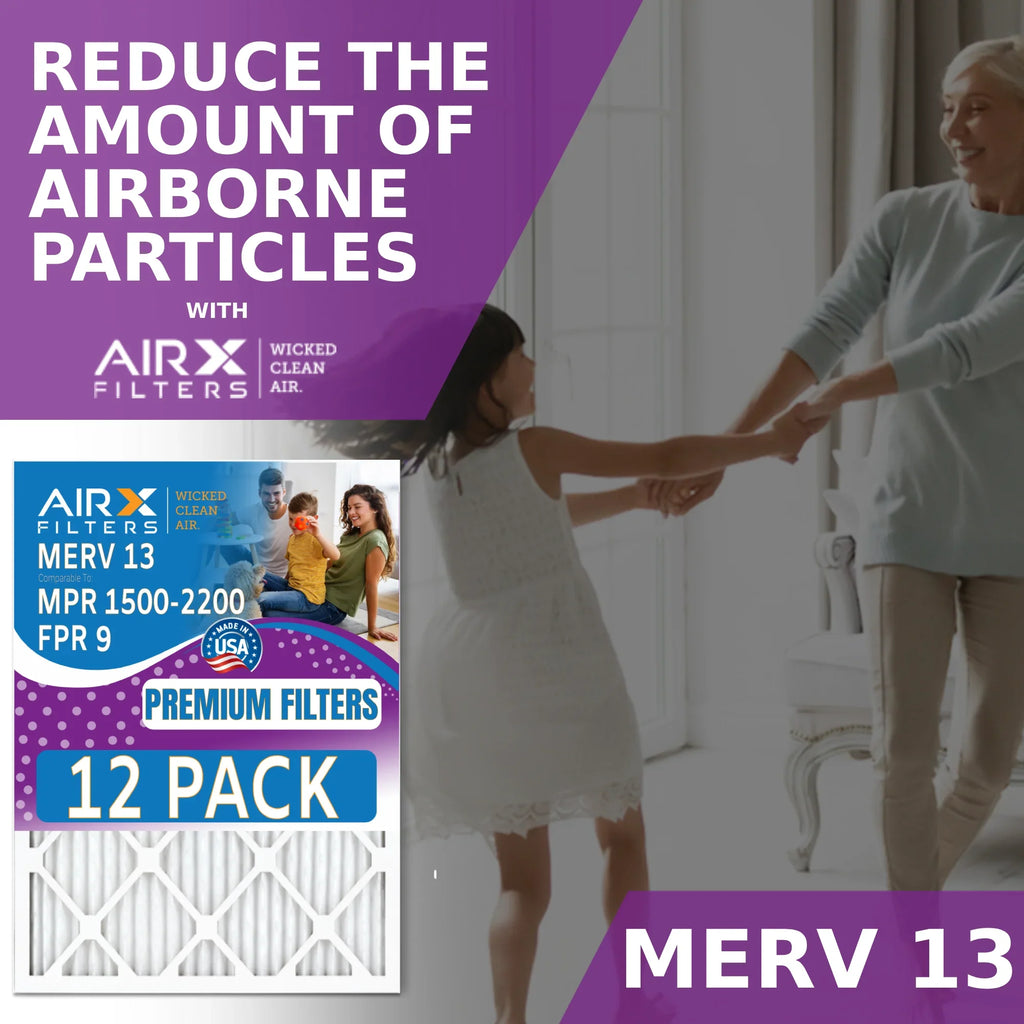 CLEAN FILTERS Comparable in AIRX Furnace Made 12 16x24x1 13 2200 9 to Filters AIR. Rating, - Filter by FPR of WICKED MERV Air 1500 USA & - MPR Pack