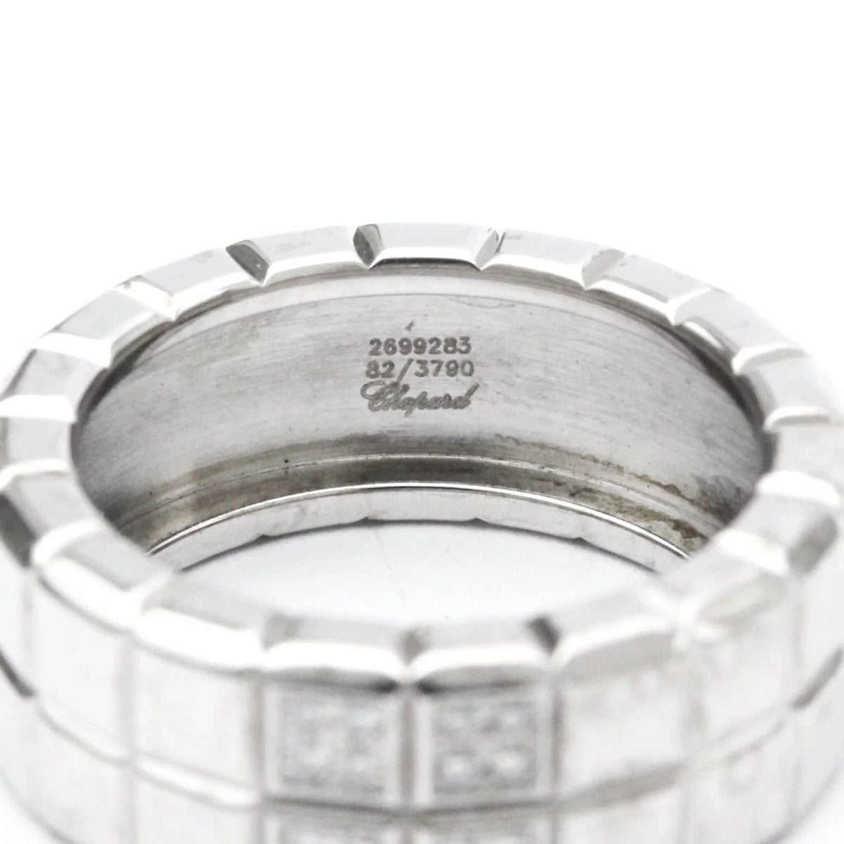 Ring Band 82/3790 Fashion Pre-Owned White (18K) Cube Ice Diamond Chopard (Good) Gold