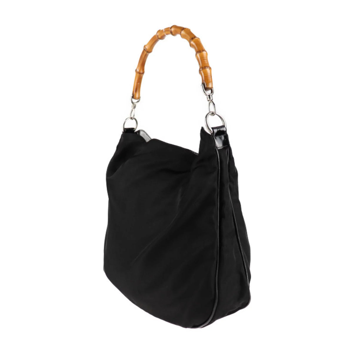 GUCCI 001/1705/1577 bag tote bamboo canvas black Gucci Pre-Owned (Good) handbag