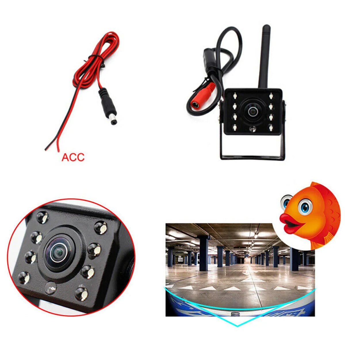 with Wireless Vision, Vehicles Camera Backup Night and WiFi for Reverse Automobiles Suitable Commercial LED